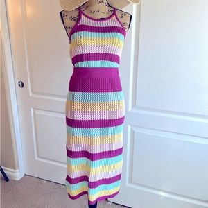 Crochet strip skirt and top set NWT